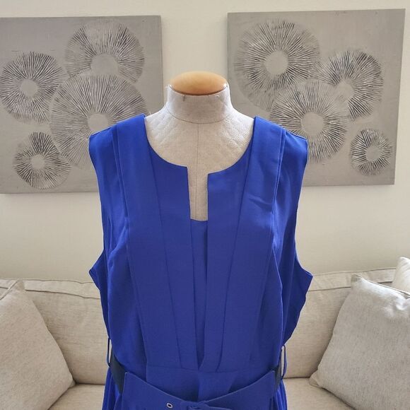 NEW! City Chic | 'Vintage Veroni' Fit & Fare Dress - size 22W in Blue - Picture 3 of 12